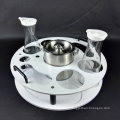 Complete Set 18 Inch Plastic Wine Holder Acrylic Bottle Service Tray